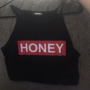 Black crop top. Used once.